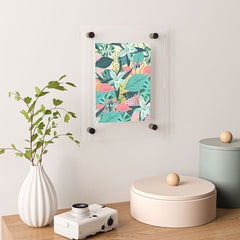 83 Oranges Flamingo Tropical Floating Acrylic Print