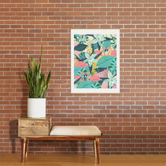 83 Oranges Flamingo Tropical Art Print