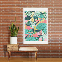 83 Oranges Flamingo Tropical Art Print