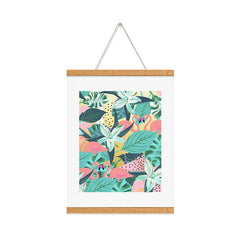 83 Oranges Flamingo Tropical Art Print