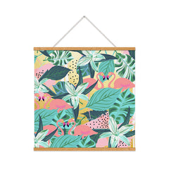 83 Oranges Flamingo Tropical Art Print