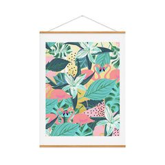 83 Oranges Flamingo Tropical Art Print