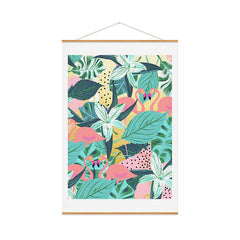 83 Oranges Flamingo Tropical Art Print