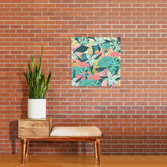 83 Oranges Flamingo Tropical Art Print