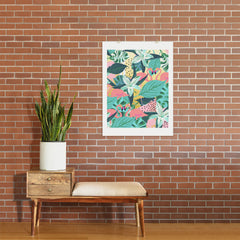 83 Oranges Flamingo Tropical Art Print