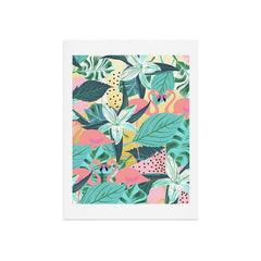 83 Oranges Flamingo Tropical Art Print