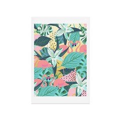 83 Oranges Flamingo Tropical Art Print