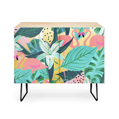 83 Oranges Flamingo Tropical Credenza