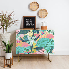 83 Oranges Flamingo Tropical Credenza