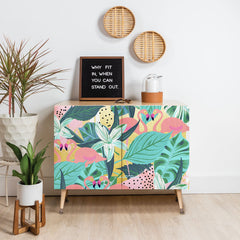 83 Oranges Flamingo Tropical Credenza