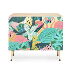 83 Oranges Flamingo Tropical Credenza