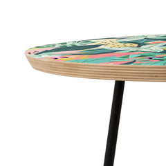 83 Oranges Flamingo Tropical Round Side Table