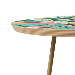 83 Oranges Flamingo Tropical Round Side Table