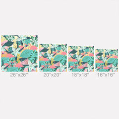 83 Oranges Flamingo Tropical Outdoor Throw Pillow