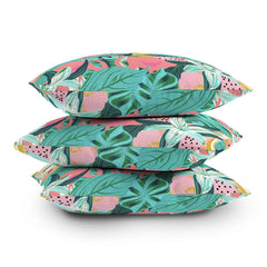 83 Oranges Flamingo Tropical Outdoor Throw Pillow
