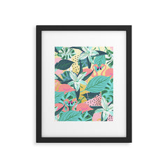 83 Oranges Flamingo Tropical Framed Art Print