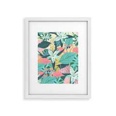 83 Oranges Flamingo Tropical Framed Art Print