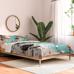 83 Oranges Flamingos on the Beach Wildlife Comforter