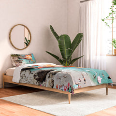 83 Oranges Flamingos on the Beach Wildlife Comforter
