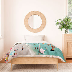 83 Oranges Flamingos on the Beach Wildlife Duvet Cover