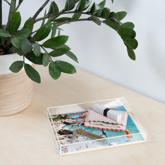 83 Oranges Flamingos on the Beach Wildlife Acrylic Tray