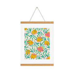 83 Oranges Floral Blush Gold Art Print