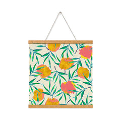 83 Oranges Floral Blush Gold Art Print