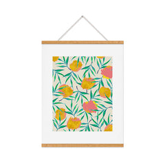 83 Oranges Floral Blush Gold Art Print