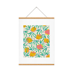83 Oranges Floral Blush Gold Art Print