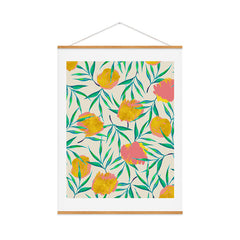 83 Oranges Floral Blush Gold Art Print