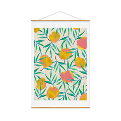 83 Oranges Floral Blush Gold Art Print