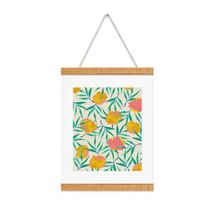 83 Oranges Floral Blush Gold Art Print