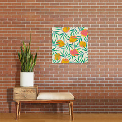 83 Oranges Floral Blush Gold Art Print