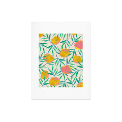 83 Oranges Floral Blush Gold Art Print