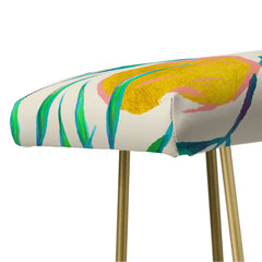 83 Oranges Floral Blush Gold Bench