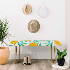 83 Oranges Floral Blush Gold Bench