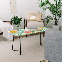 83 Oranges Floral Blush Gold Coffee Table