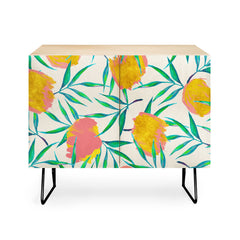 83 Oranges Floral Blush Gold Credenza