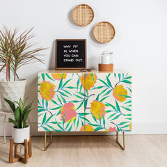 83 Oranges Floral Blush Gold Credenza