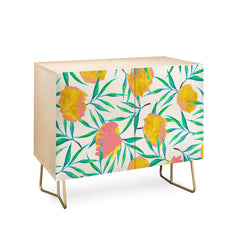 83 Oranges Floral Blush Gold Credenza