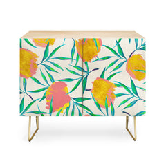 83 Oranges Floral Blush Gold Credenza