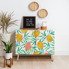 83 Oranges Floral Blush Gold Credenza