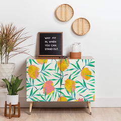 83 Oranges Floral Blush Gold Credenza