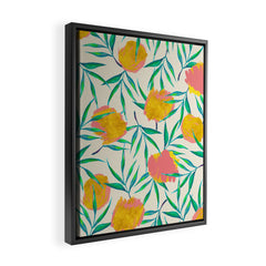 83 Oranges Floral Blush Gold Art Canvas