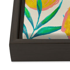 83 Oranges Floral Blush Gold Art Canvas