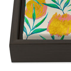 83 Oranges Floral Blush Gold Art Canvas