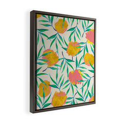 83 Oranges Floral Blush Gold Art Canvas