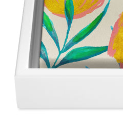 83 Oranges Floral Blush Gold Art Canvas