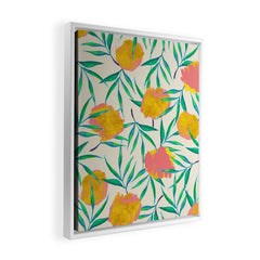 83 Oranges Floral Blush Gold Art Canvas
