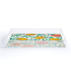 83 Oranges Floral Blush Gold Acrylic Tray